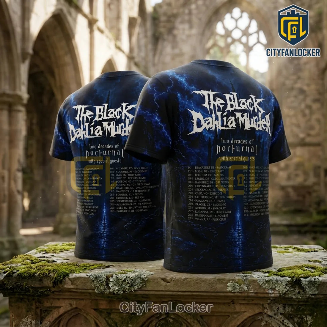 The Black Dahlia Murder Nocturnal Tour Blue T-Shirt