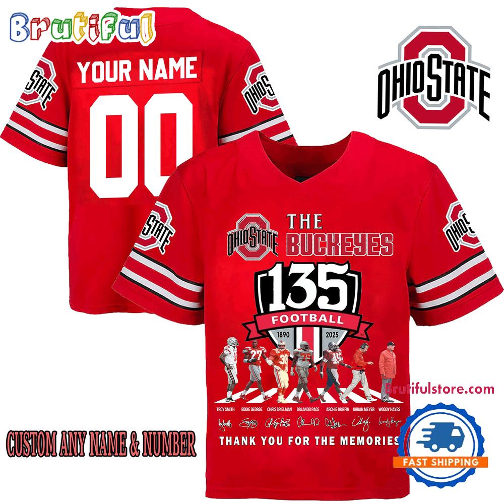 The Buckeyes 135th Anniversary 1890-2025 Football Jersey