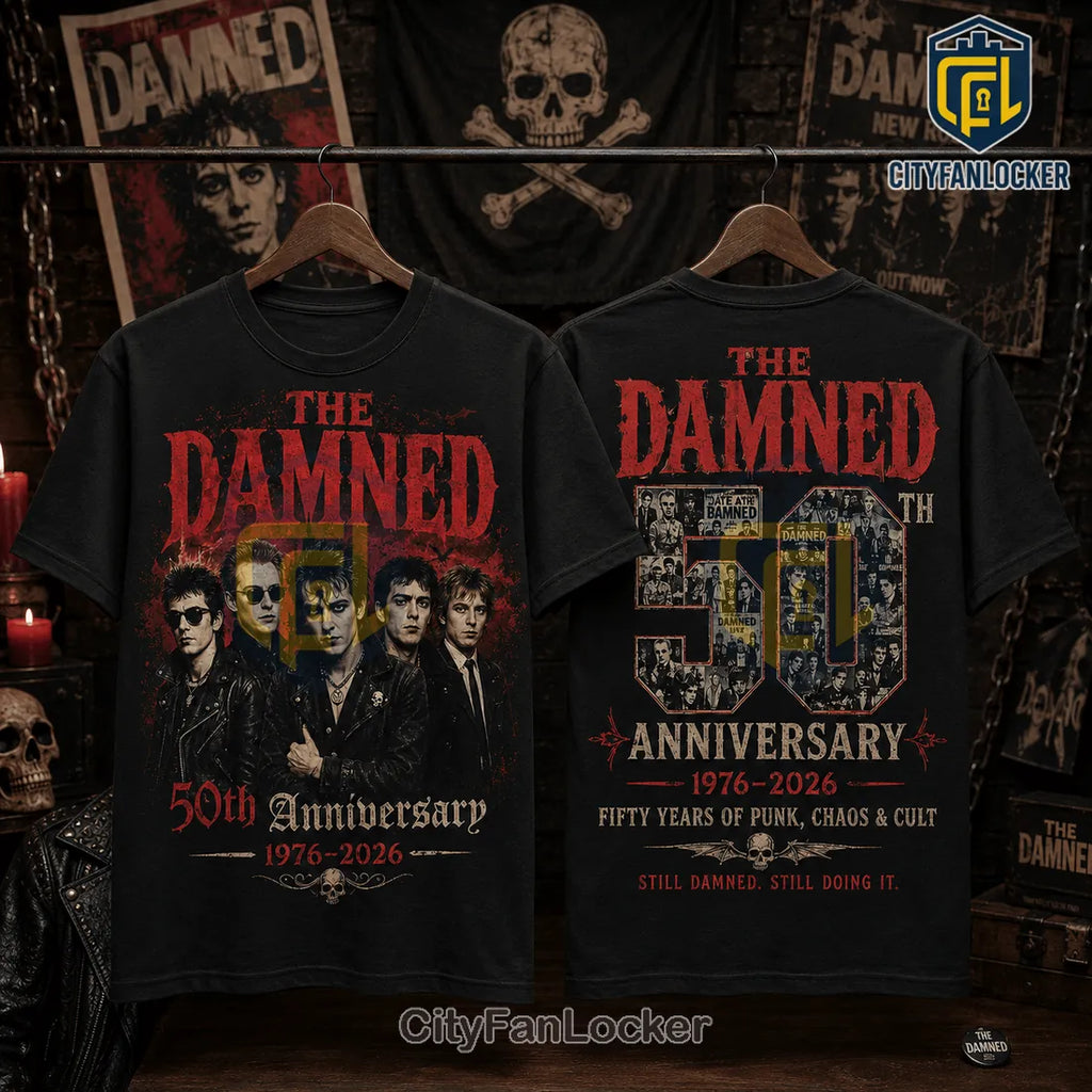 The Damned 50th Anniversary Black Vintage T-Shirt