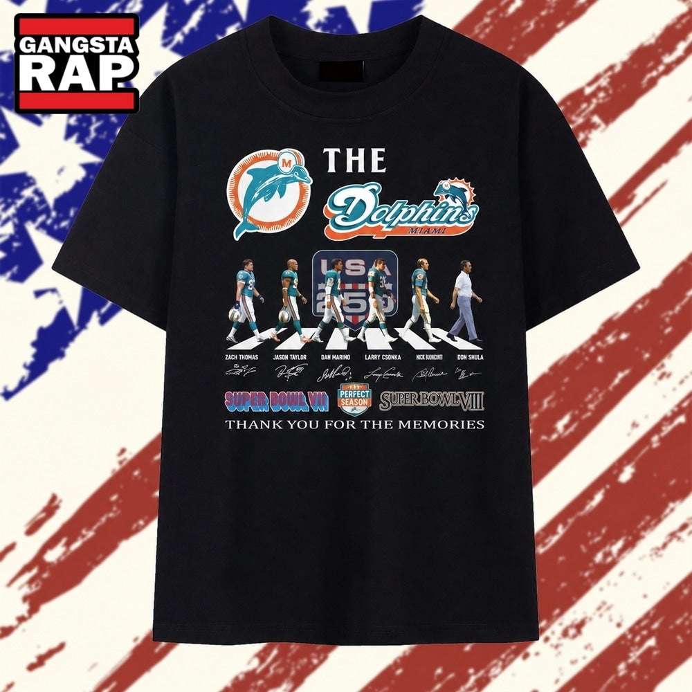 The Dolphins Miami Legends Signatures Abbey Road Graphic T Shirt
