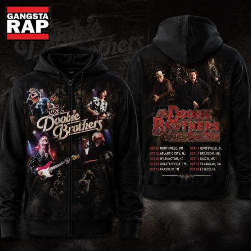 The Doobie Brothers Rock Band Clothes Concert Tour Zip Hoodie , Music Trend Shirt