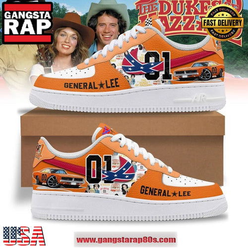 The Dukes of Hazzard General Lee Air Force 1 Running Sneakers Shoes
