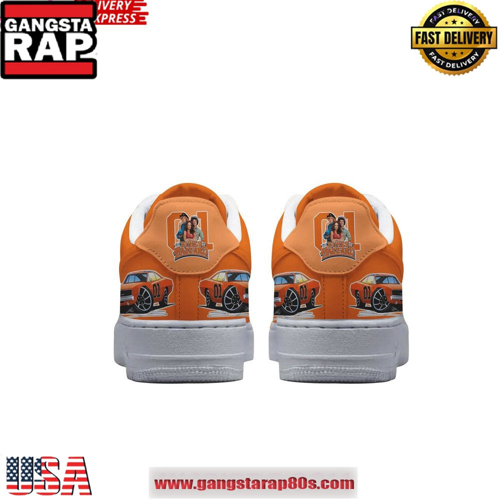 The Dukes of Hazzard General Lee Limited Edition Air Force 1 Running Sneakers Shoes