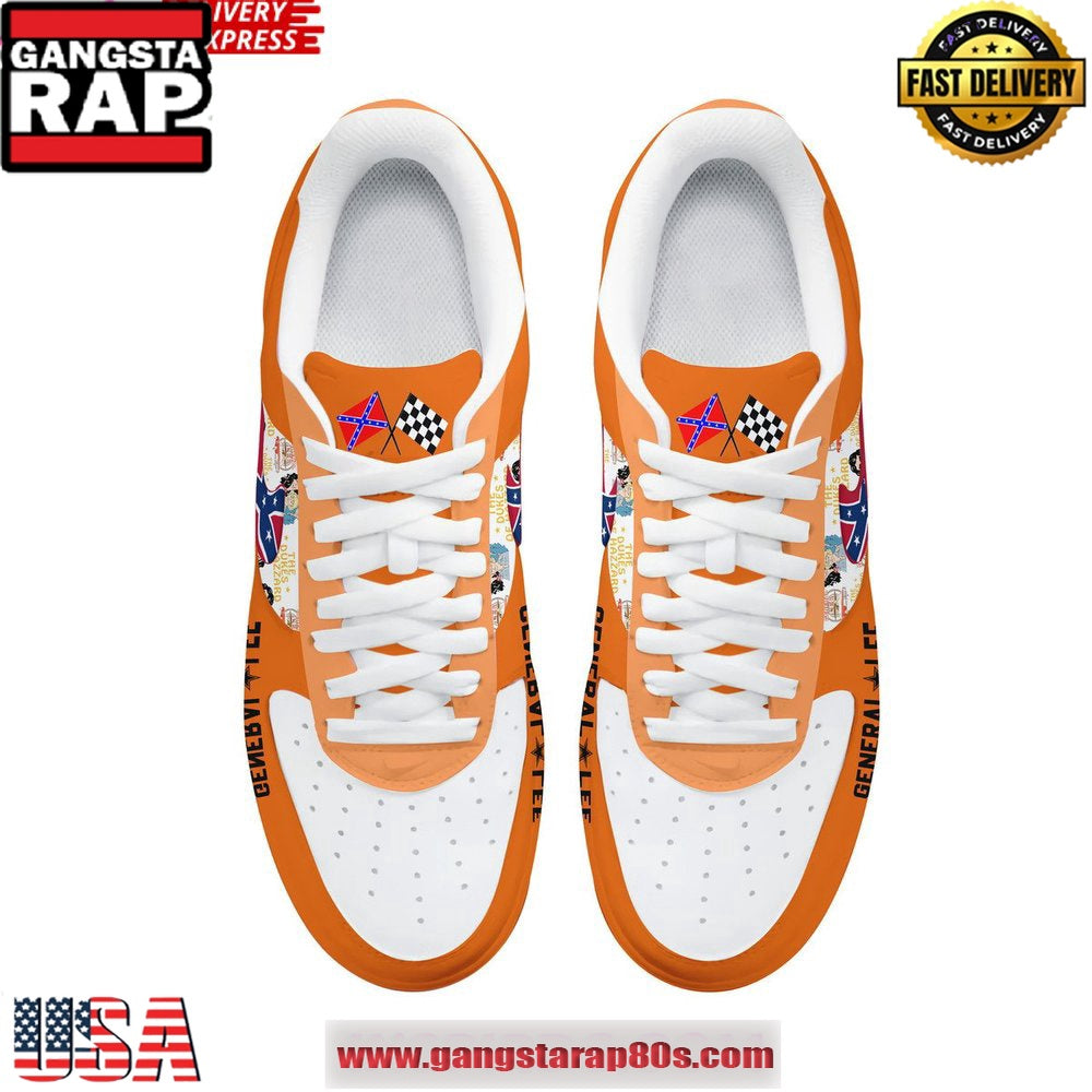 The Dukes of Hazzard General Lee Limited Edition Air Force 1 Running Sneakers Shoes
