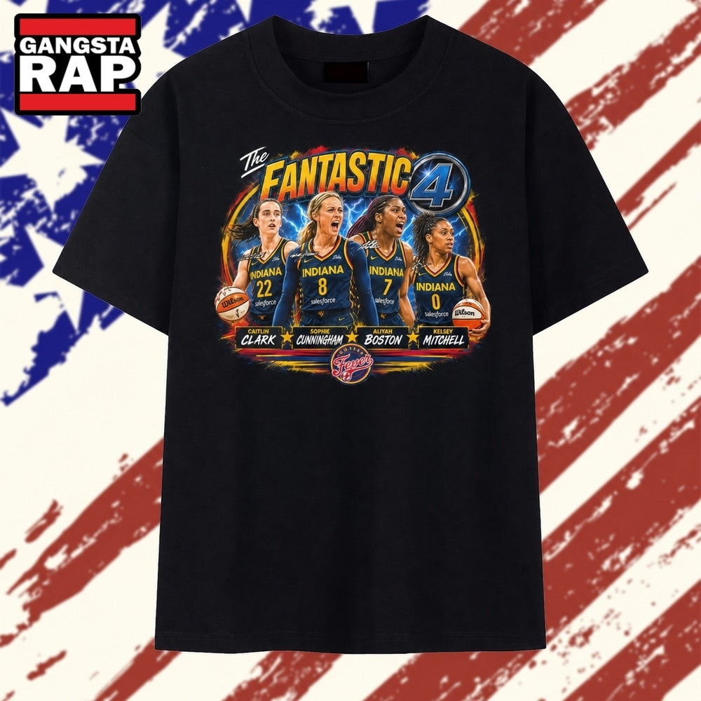 The Fantastic 4 Indiana Fever Basketball Graphic T Shirt