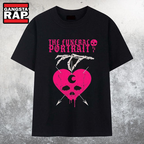 The Funeral Portrait Greetings From Suffocate City Valentines Heart Skeleton T Shirt