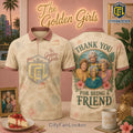 The Golden Girls Thank You For Being A Friend Cream Polo Shirt