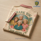 The Golden Girls Thank You For Being A Friend Cream Polo Shirt
