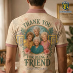 The Golden Girls Thank You For Being A Friend Cream Polo Shirt