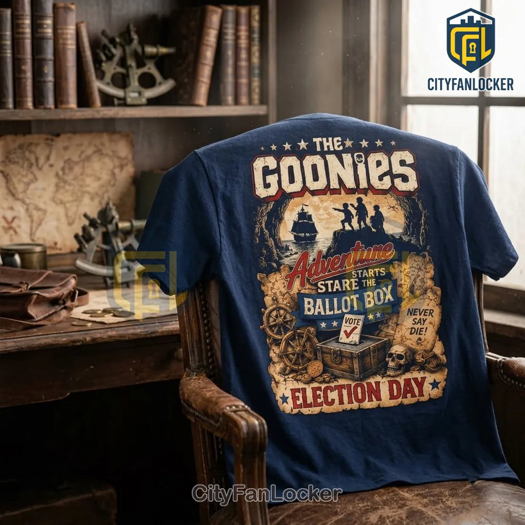 The Goonies Election Day Navy Blue T-Shirt