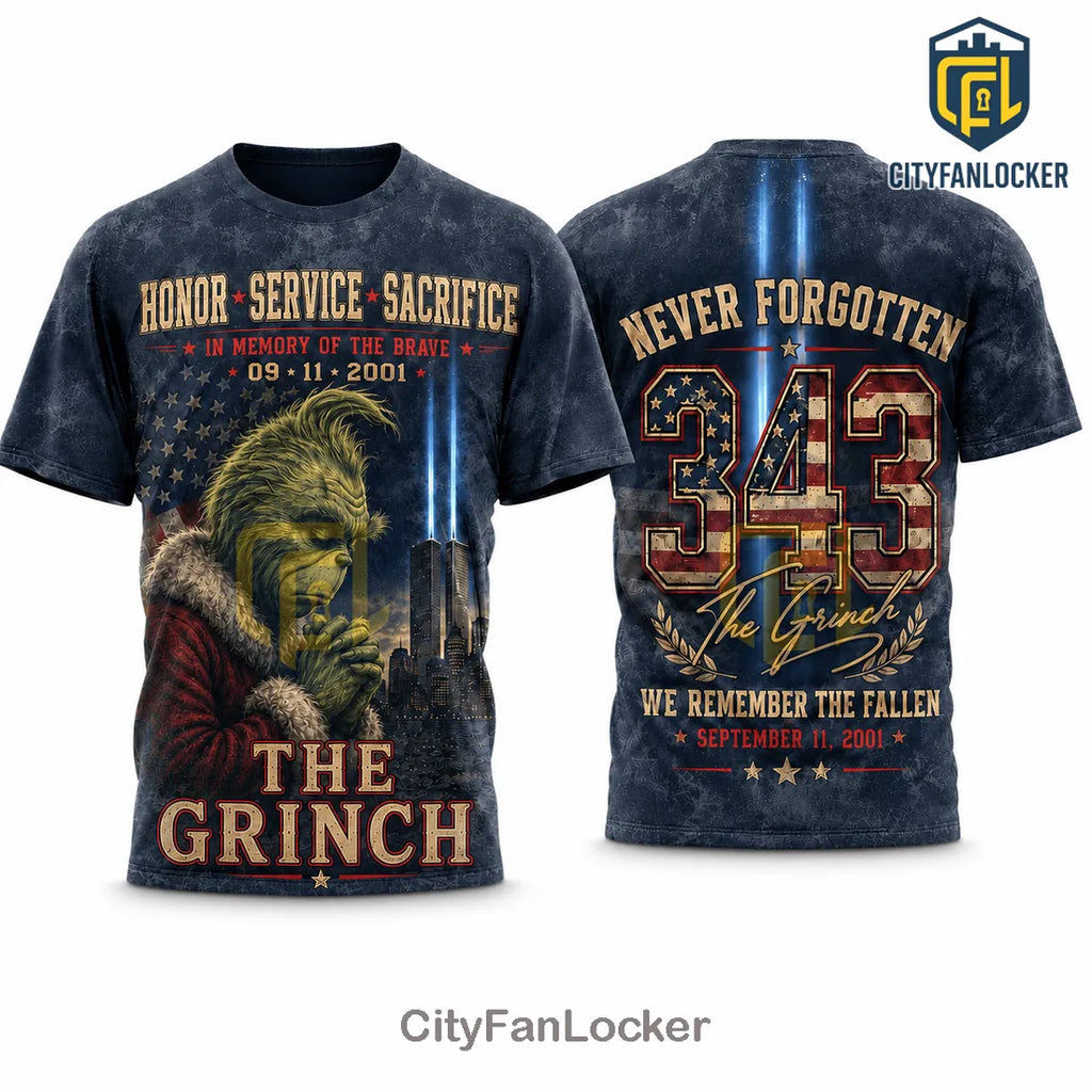 The Grinch 9/11 Remembrance 343 Tribute T-Shirt