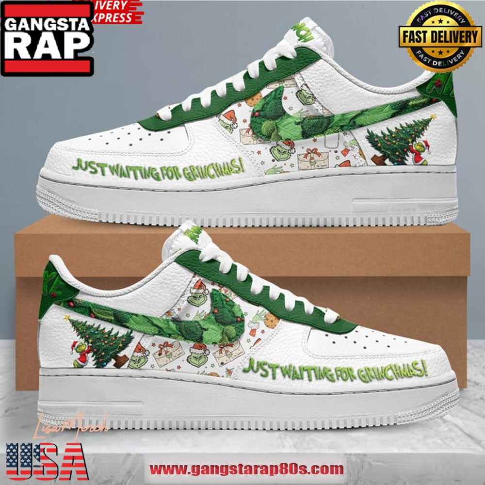 The Grinch Don’t Be a Grinch Limited Edition Air Force 1 Sneakers Shoes