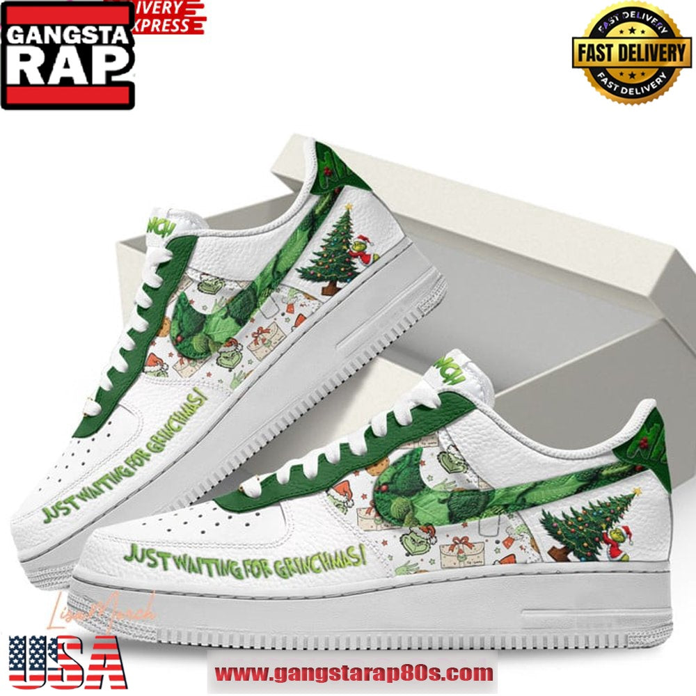 The Grinch Don’t Be a Grinch Limited Edition Air Force 1 Sneakers Shoes