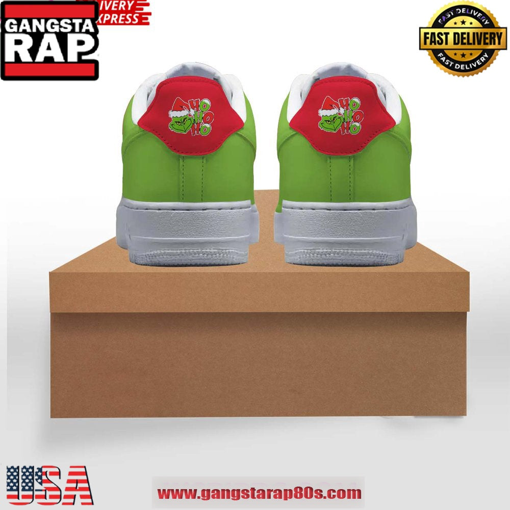 The Grinch Feeling Extra Grinchy Christmas Air Force 1 Running Sneakers Shoes