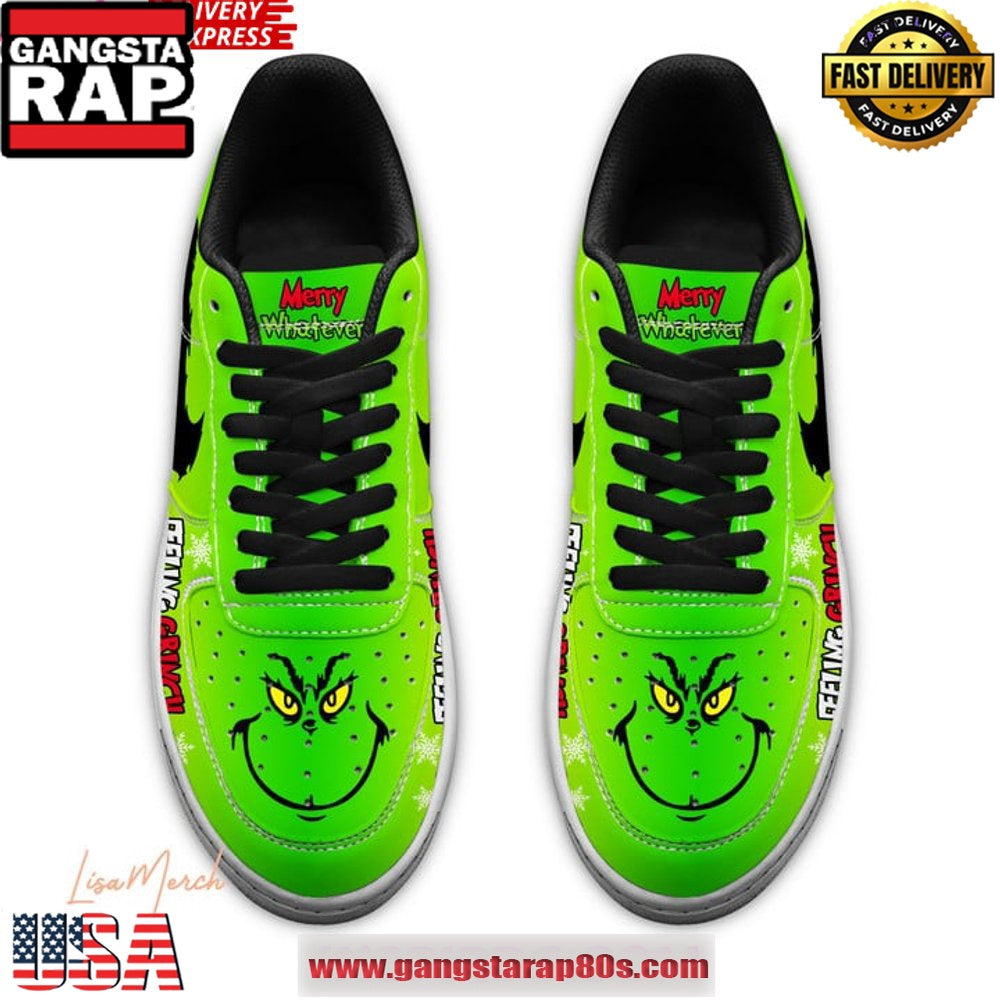 The Grinch Feeling Grinchy Limited Edition Air Force 1 Running Sneakers Shoes