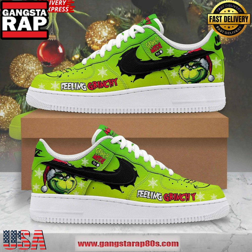 The Grinch Feeling Grinchy Limited Edition Air Force 1 Running Sneakers Shoes