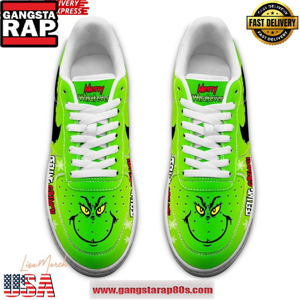 The Grinch Feeling Grinchy Limited Edition Air Force 1 Running Sneakers Shoes