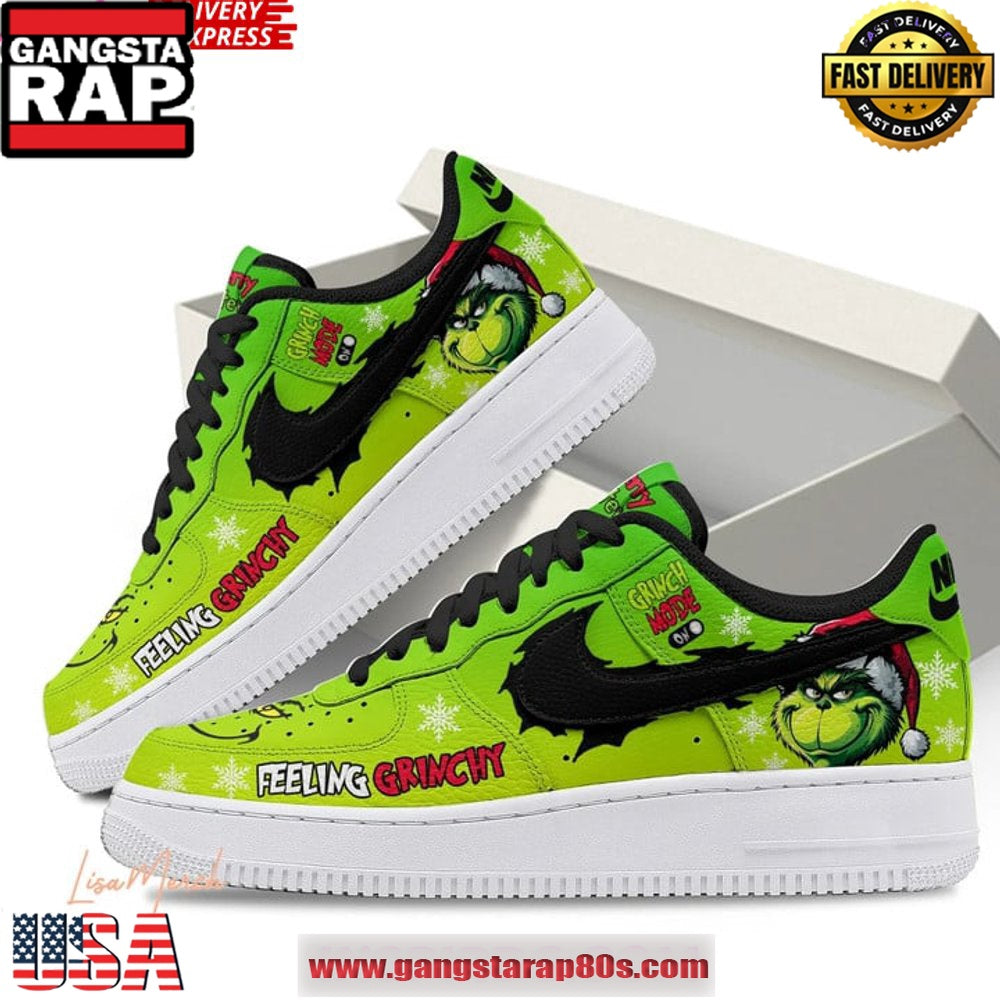 The Grinch Feeling Grinchy Limited Edition Air Force 1 Running Sneakers Shoes