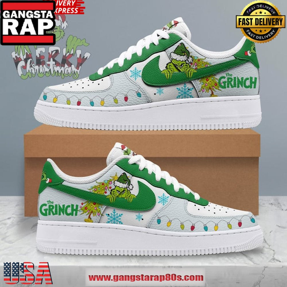 The Grinch Merry Christmas Special Edition Air Force 1 Running Sneakers