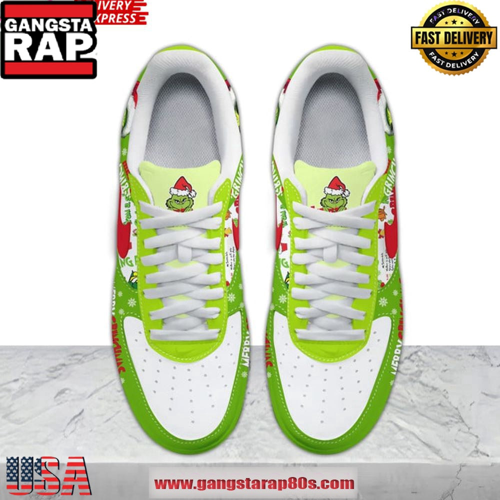 The Grinch Merry Grinchmas Limited Edition Air Force 1 Running Sneakers