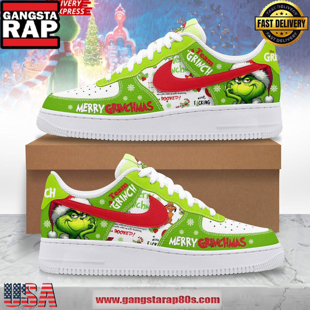 The Grinch Merry Grinchmas Limited Edition Air Force 1 Sneakers Shoes