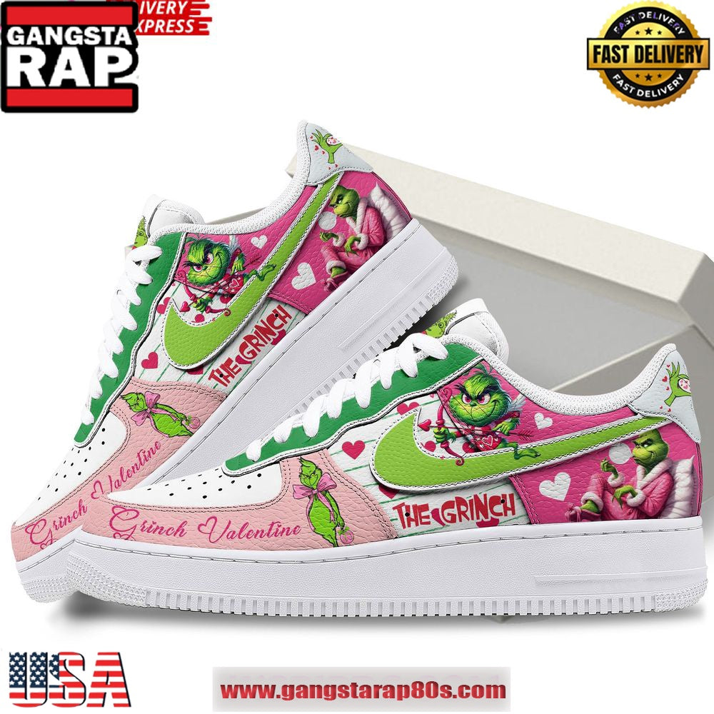 The Grinch Valentine Limited Edition Air Force 1 Shoes Running Sneakers