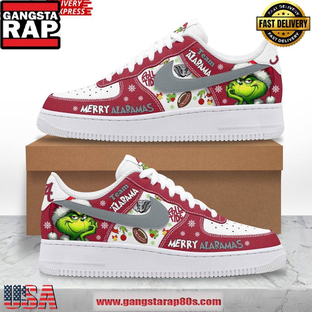 The Grinch x Alabama Crimson Tide Limited Air Force 1 Running Sneakers
