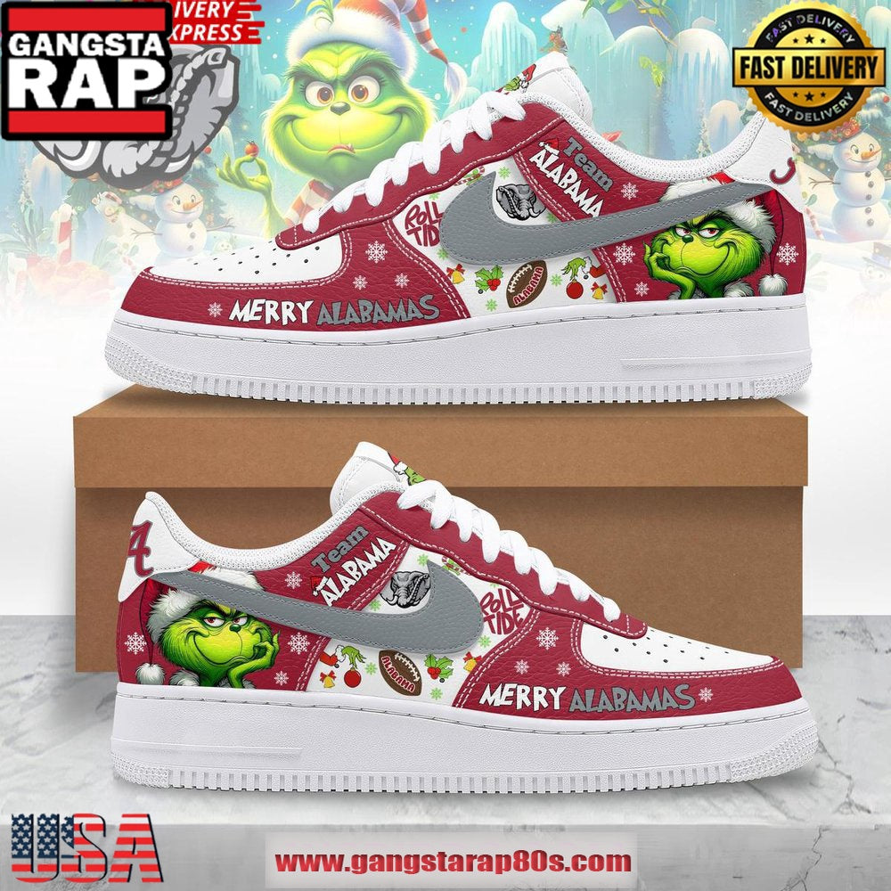 The Grinch x Alabama Crimson Tide Limited Air Force 1 Running Sneakers