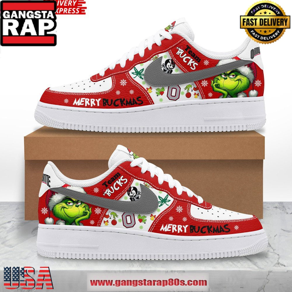 The Grinch x Ohio State Buckeyes Limited Air Force 1 Running Sneakers