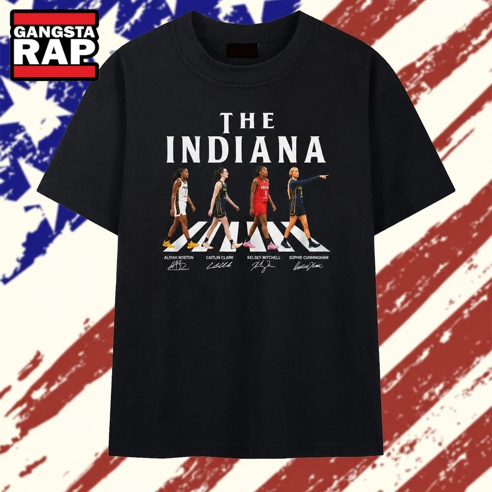 The Indiana WNBA Stars Abbey Road Signatures 2026 T Shirt , Vintage Trending Shirt
