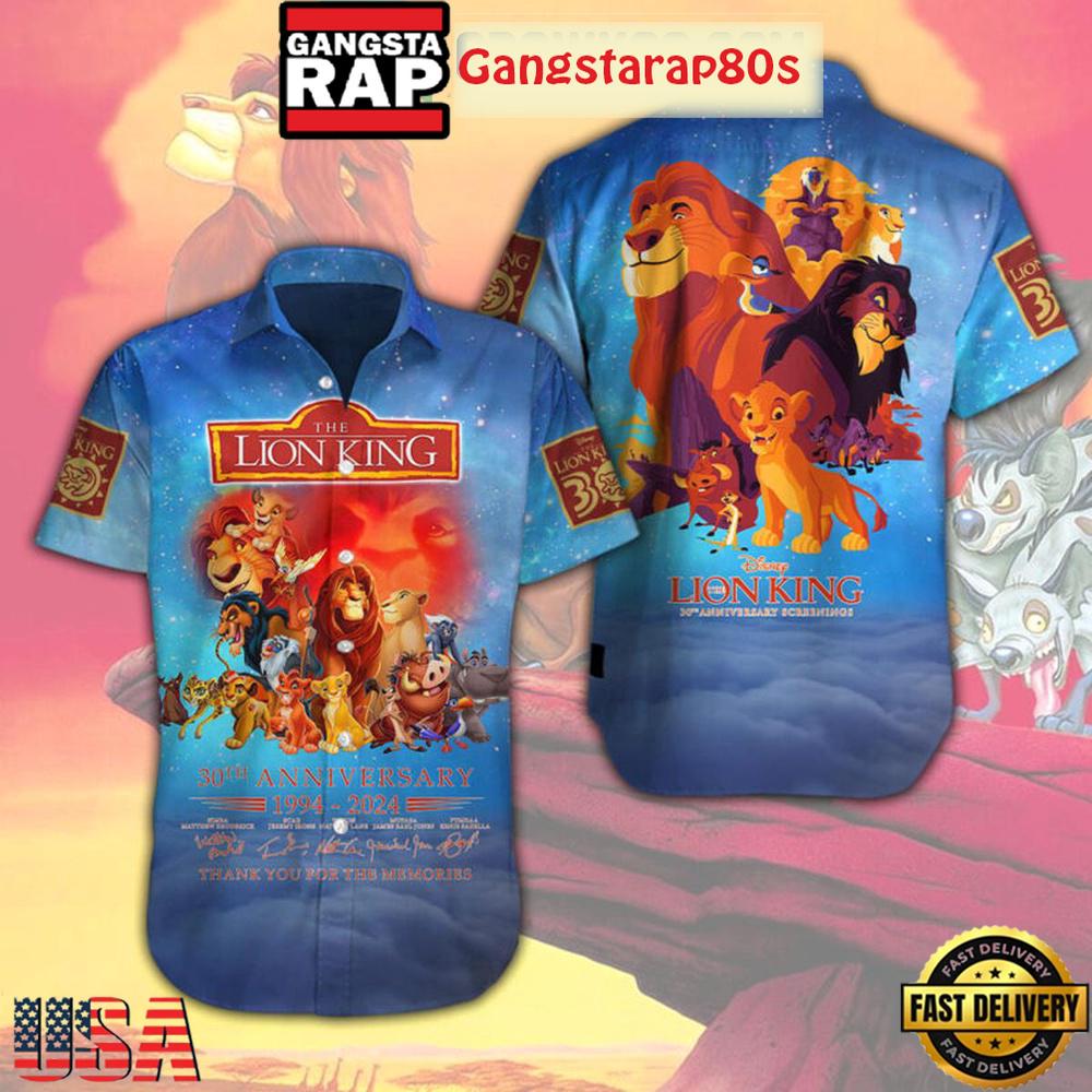 The Lion King 30 Years Of The Memories Since 1994 Aloha Hawaiian Shirt