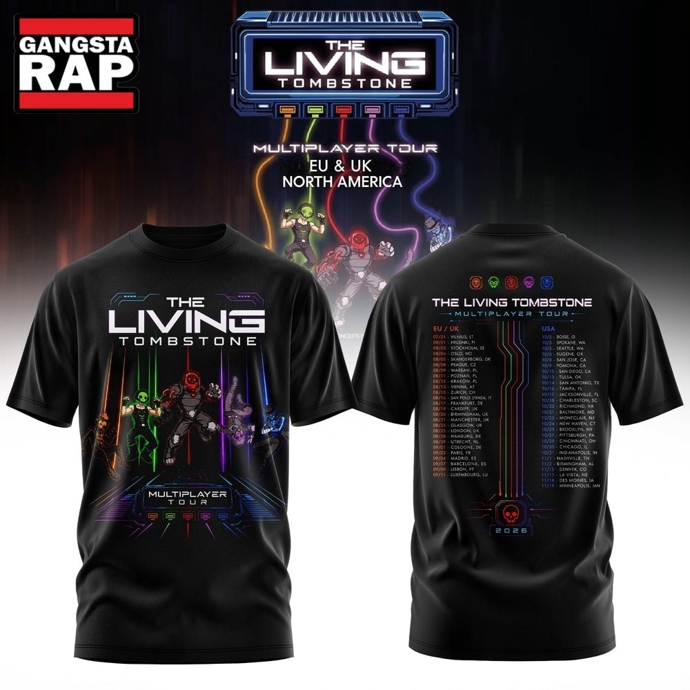 The Living Tombstone Multiplayer Tour 2026 3D Shirt