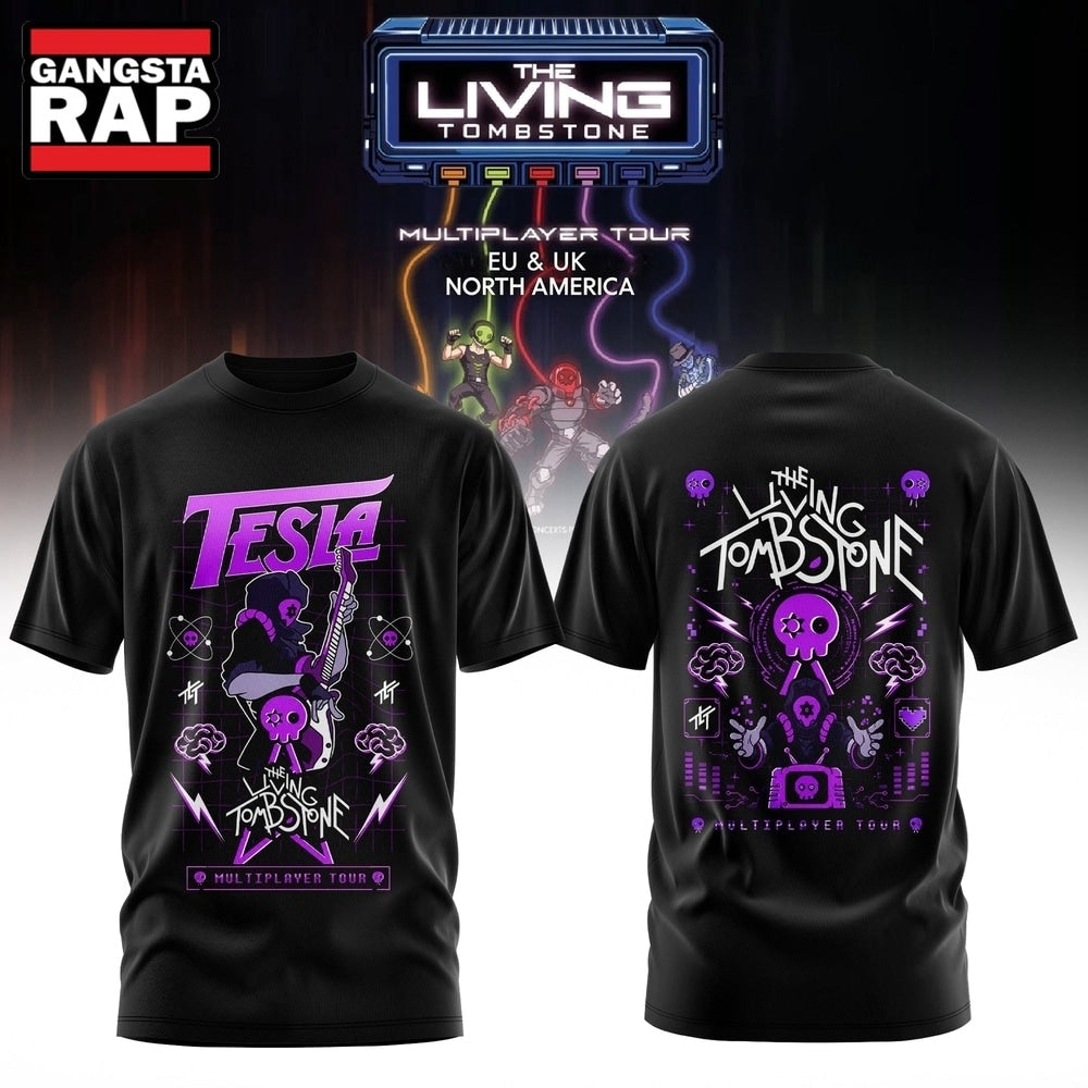 The Living Tombstone Multiplayer Tour 2026 Tesla T Shirt