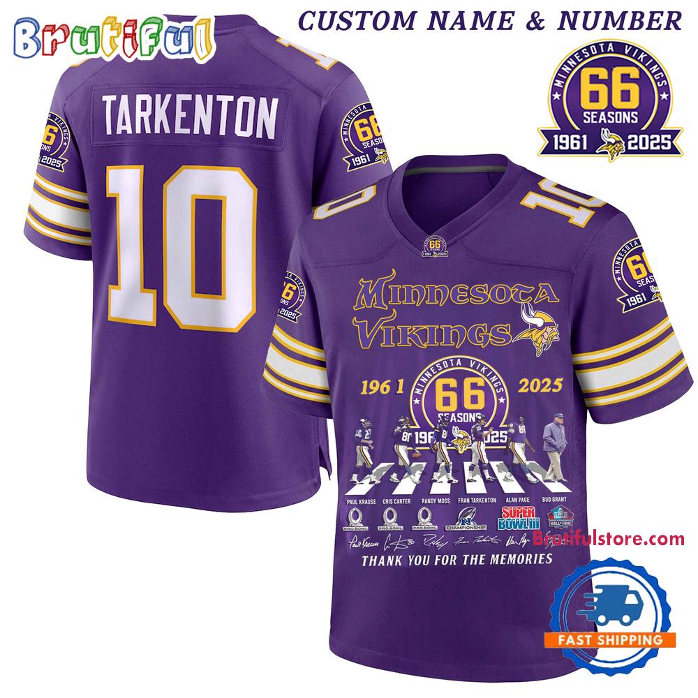 The Minnesota Vikings 66th Anniversary 1961-2025 Football Jersey
