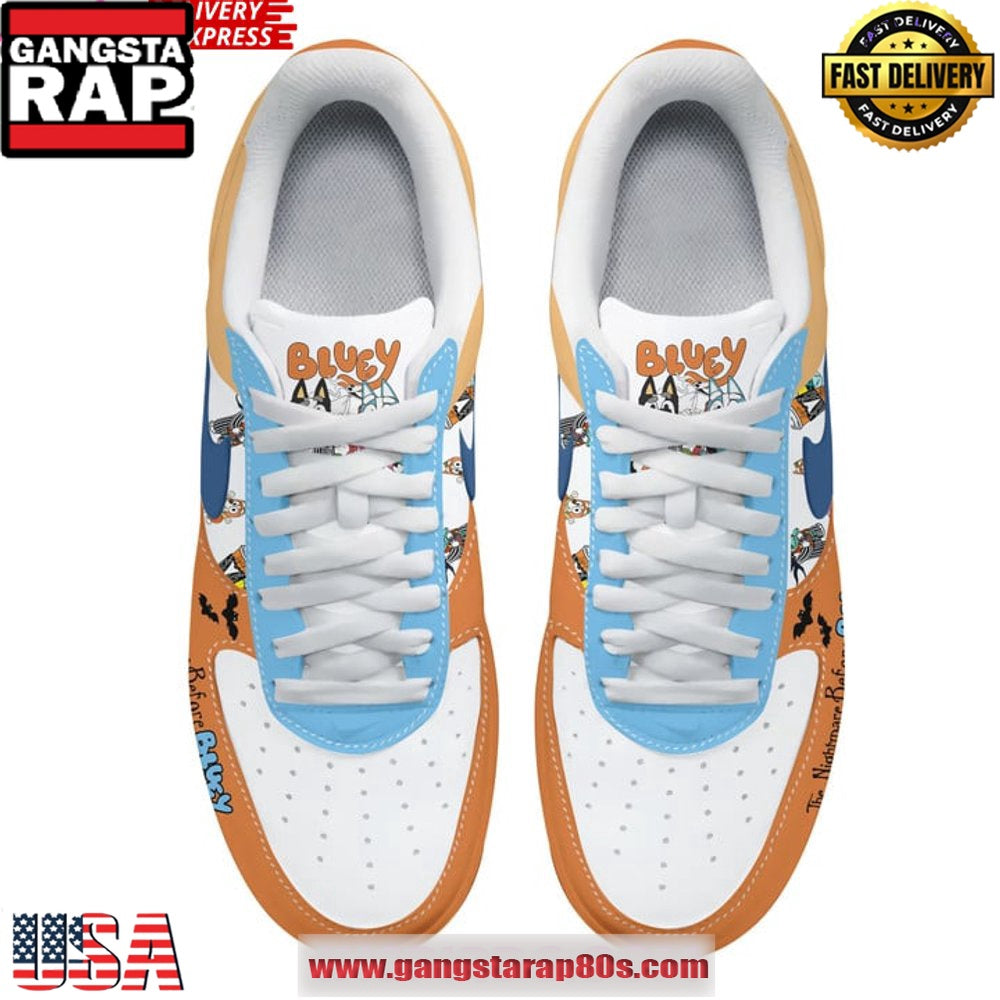 The Nightmare Before Bluey Limited Edition Air Force 1 Running Sneakers Shoes