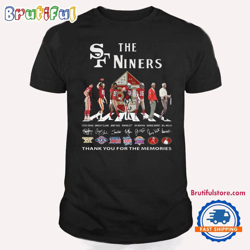 The Niners 49ers 80th Thank You For The Memories T Shirt
