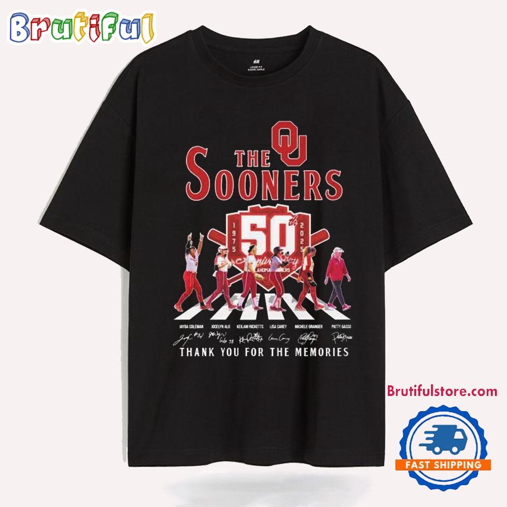 The Oklahoma Sooners Women’s Softball 50th Anniversary 1975-2025 T Shirt