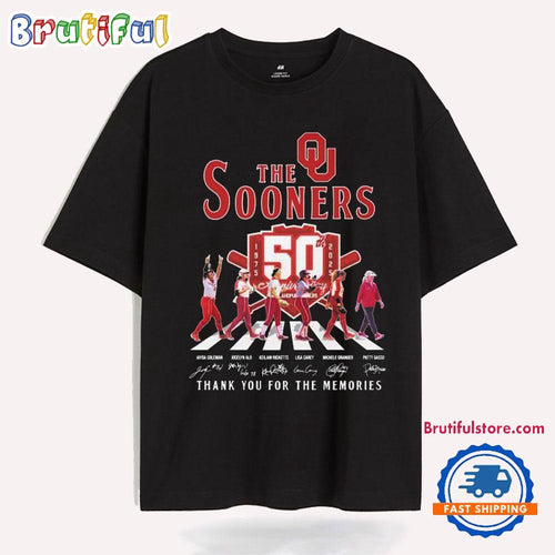 The Oklahoma Sooners Women’s Softball 50th Anniversary 1975-2025 T Shirt