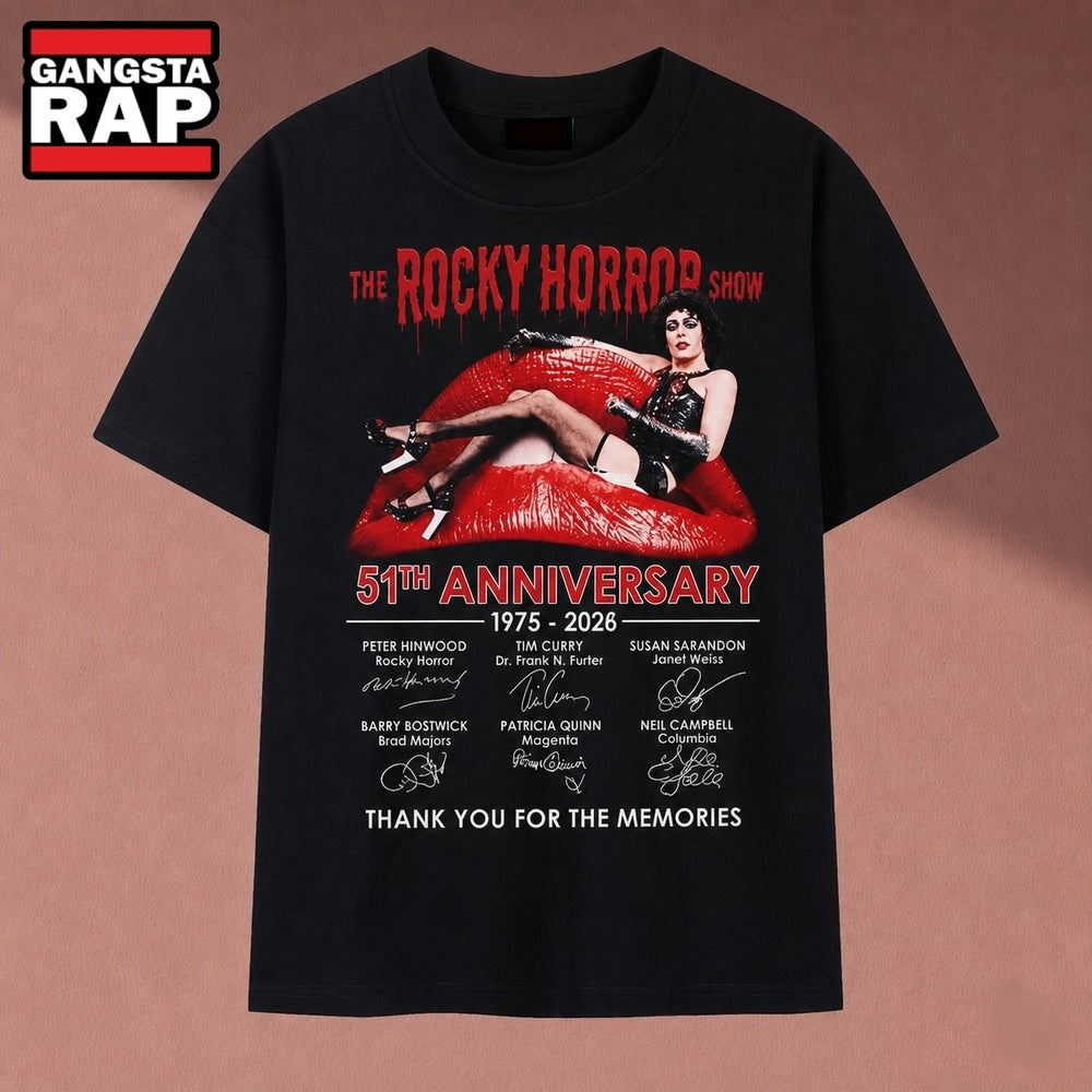The Rocky Horror Show 51st Anniversary 1975 2026 Signatures T Shirt, Music 2D Shirt