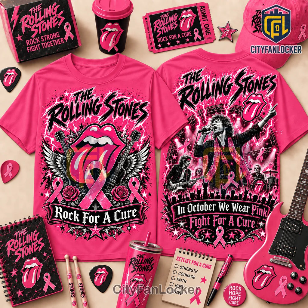 The Rolling Stones Breast Cancer Awareness Shirt