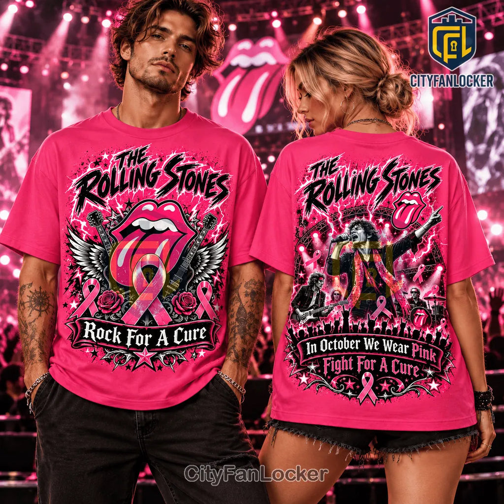 The Rolling Stones Breast Cancer Awareness Shirt