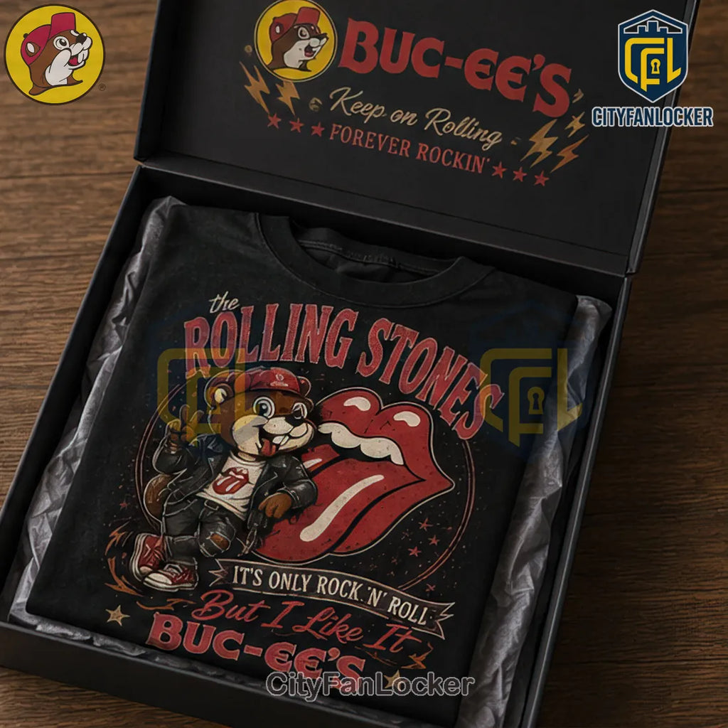 The Rolling Stones x Buc-ees Vintage Mascot Black Shirt