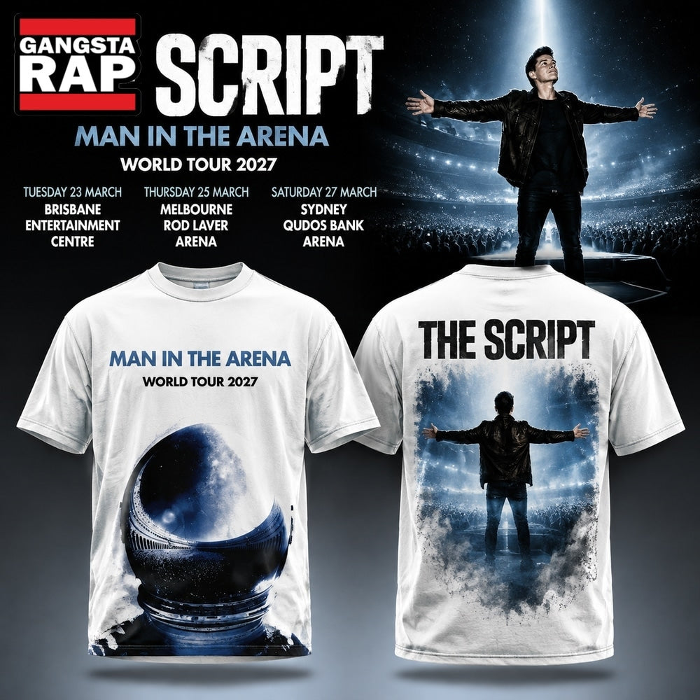 The Script Man In The Arena Tour 2026 White T Shirt