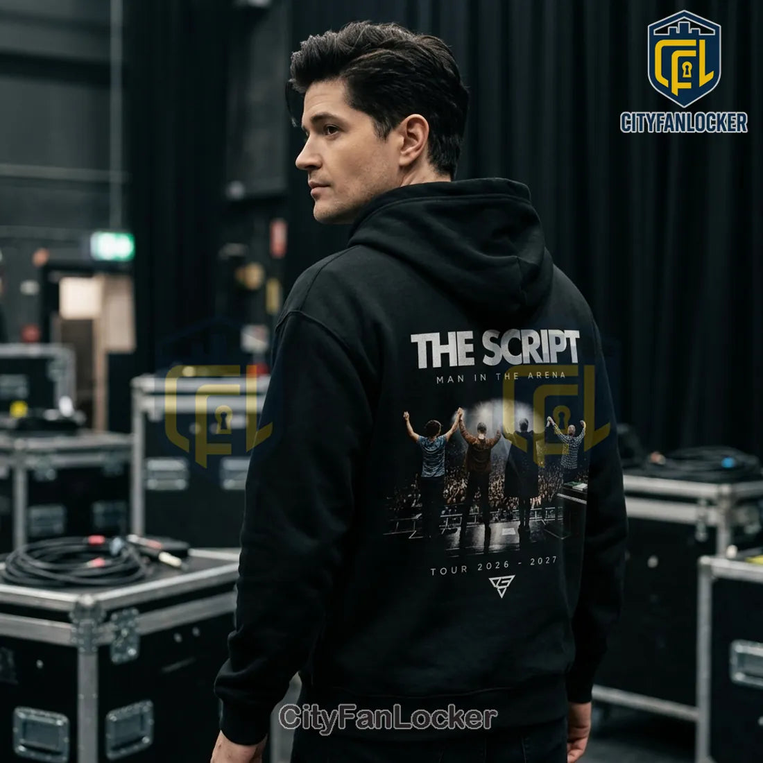 The Script Man In The Arena World Tour Black Hoodie