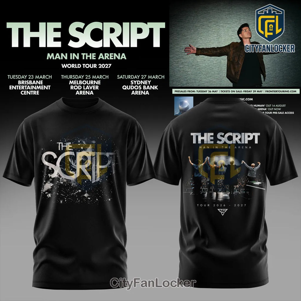 The Script Man In The Arena World Tour Black Hoodie