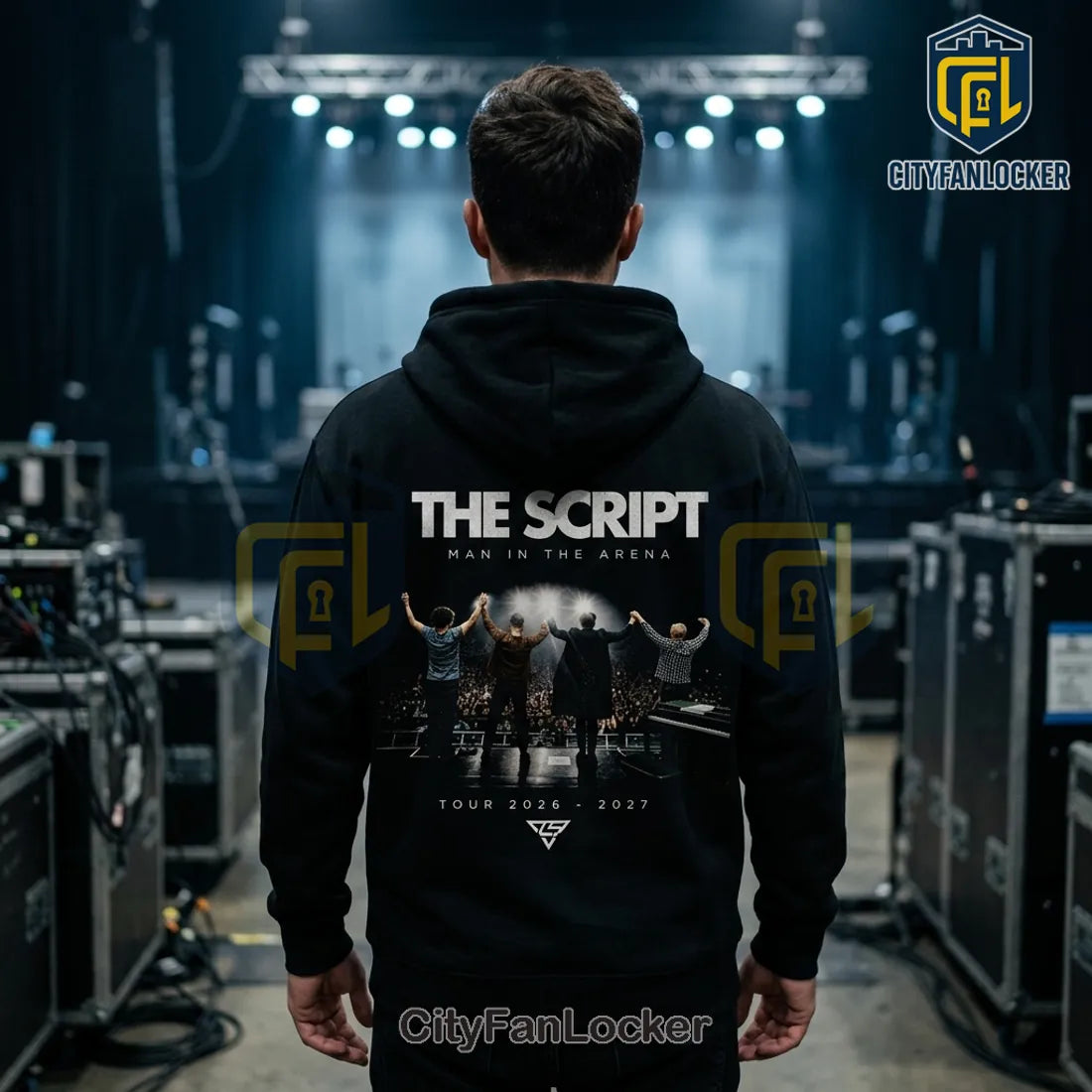 The Script Man In The Arena World Tour Black Hoodie