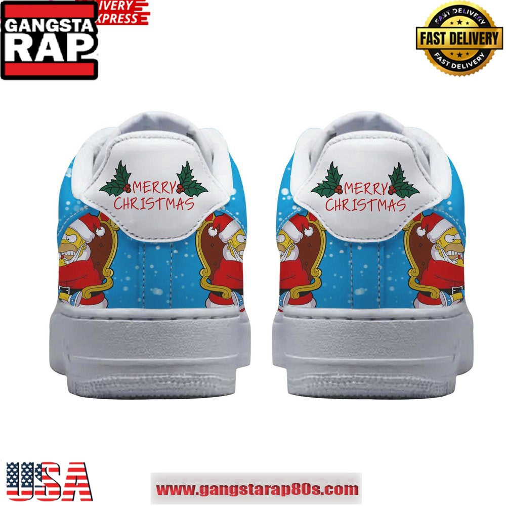 The Simpsons Christmas Limited Edition Air Force 1 Running Sneakers Shoes