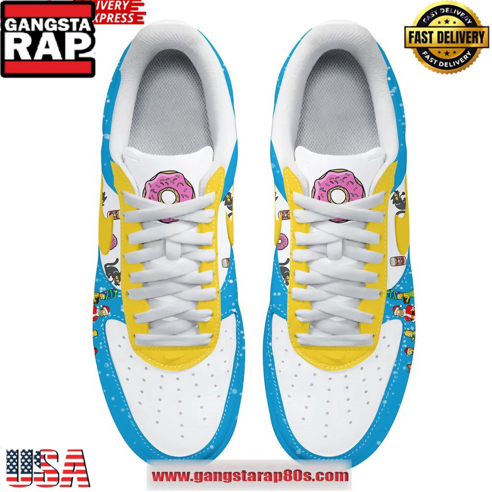 The Simpsons Christmas Limited Edition Air Force 1 Running Sneakers Shoes