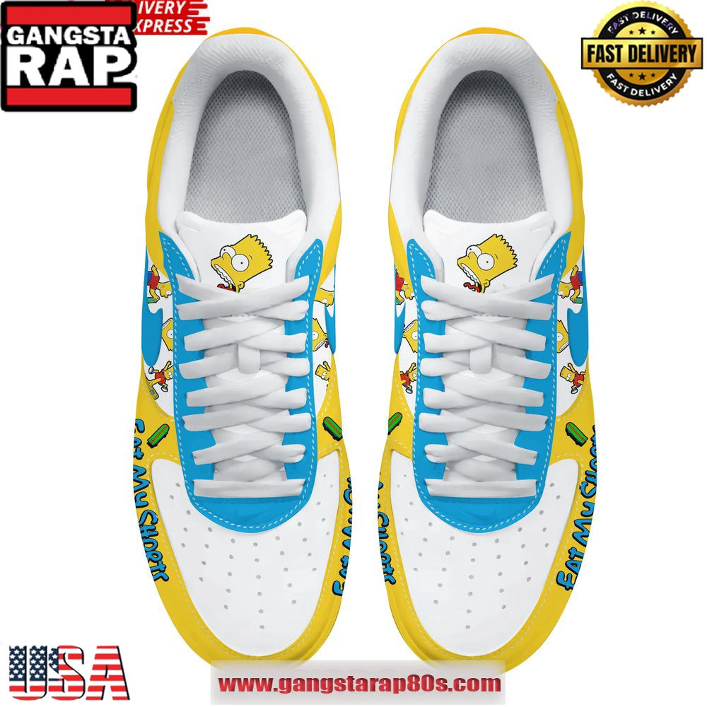 The Simpsons Eat My Shorts Limited Edition Air Force 1 Running Sneakers Shoes