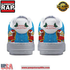 The Simpsons Merry Christmas Limited Edition Air Force 1 Running Sneakers Shoes